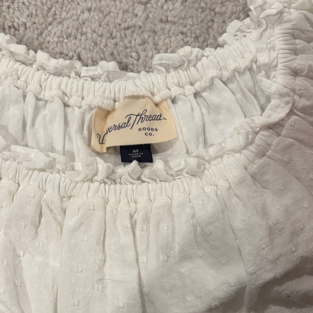 Universal Thread White Ruffle Blouse - Picture 2 of 3